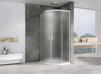 Душевой уголок Abber Schwarzer Diamant 80x80 AG01080M профиль Хром стекло матовое