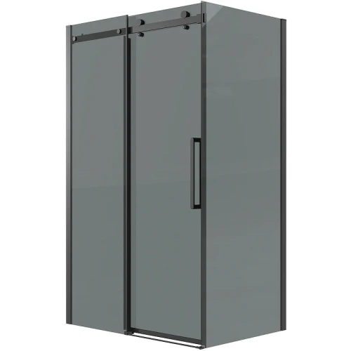 Душевой уголок Grossman Classic 120х80 120.K33.04.1280.21.10 профиль Черный матовый стекло тонированное