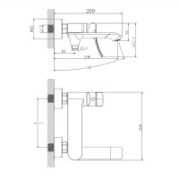 Смеситель для ванны Haiba HB60553 цвет Хром