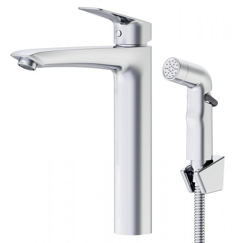 Смеситель для раковины ESKO Kaliningrad KG25H с гигиеническим душем цвет Хром