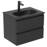 Мебельная раковина Ideal Standard Tesi 62 T3510V3 цвет Silk Black / Черный шелк