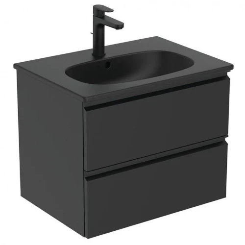 Мебельная раковина Ideal Standard Tesi 62 T3510V3 цвет Silk Black / Черный шелк