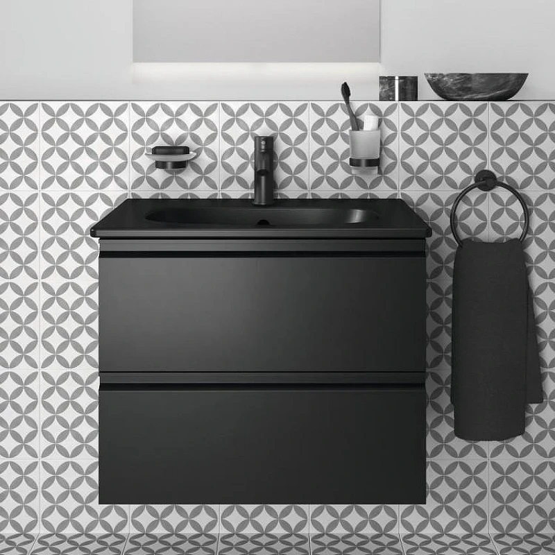 Мебельная раковина Ideal Standard Tesi 62 T3510V3 цвет Silk Black / Черный шелк