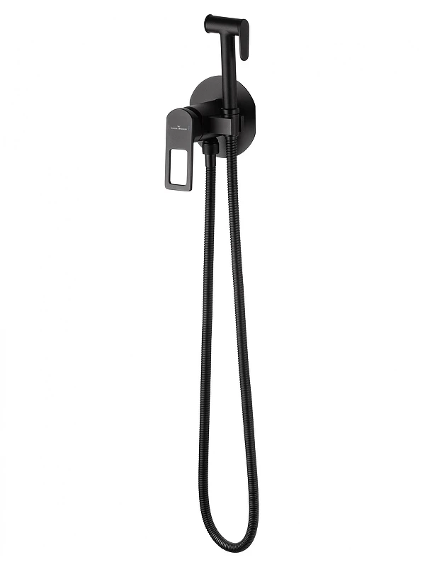 Гигиенический душ со смесителем Wonzon & Woghand Frame WW-88829010-MB цвет Черный матовый
