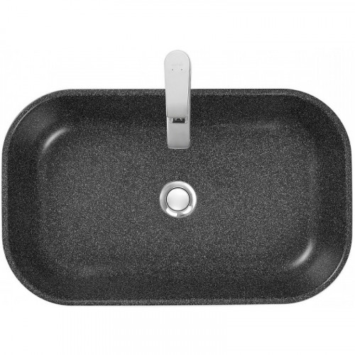 Раковина-чаша Aquaton Лола 60 1A73313KLK210 Графит искусственный камень (литьевой мрамор) накладная