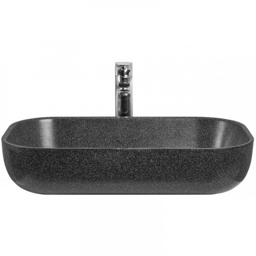 Раковина-чаша Aquaton Лола 60 1A73313KLK210 Графит искусственный камень (литьевой мрамор) накладная