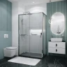 Душевой уголок Grossman Style 110x100 L 120.K33.05.1110.10.02 профиль Хром стекло шиншилла