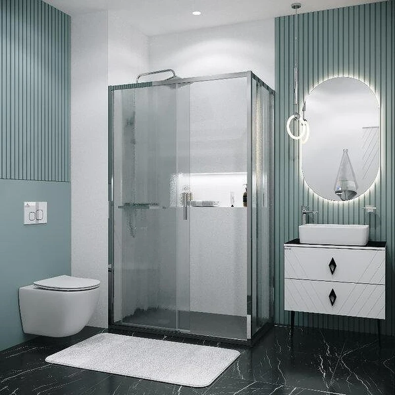 Душевой уголок Grossman Style 110x100 L 120.K33.05.1110.10.02 профиль Хром стекло шиншилла