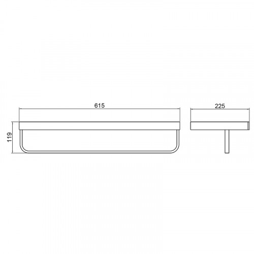 Полка для полотенец Timo Petruma 15258/17 Золото матовое