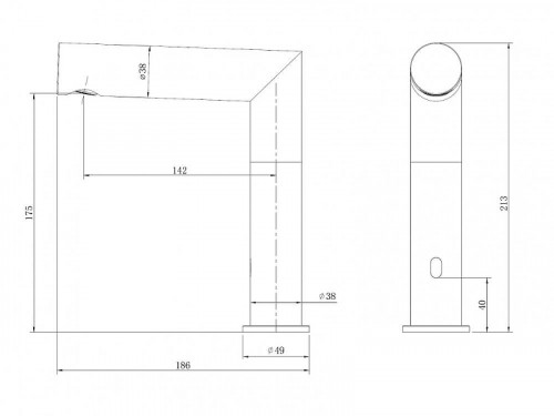 Смеситель для раковины Abber Perfekte 316 AF8A101BGGS цвет Оружейная сталь брашированная