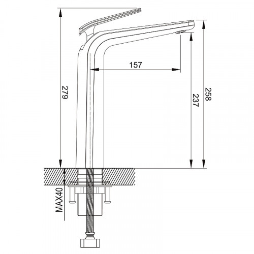 Смеситель для раковины Rose R39C R3911C Белый матовый латунь