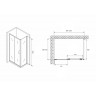 Душевой уголок Abber Schwarzer Diamant 100x70 AG30100B5-S70B5 профиль Черный стекло прозрачное