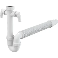 Сифон для кухонной мойки Alcaplast A84-DN50/40 Белый