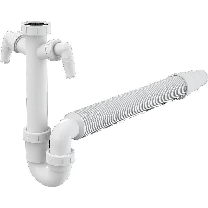 Сифон для кухонной мойки Alcaplast A84-DN50/40 Белый