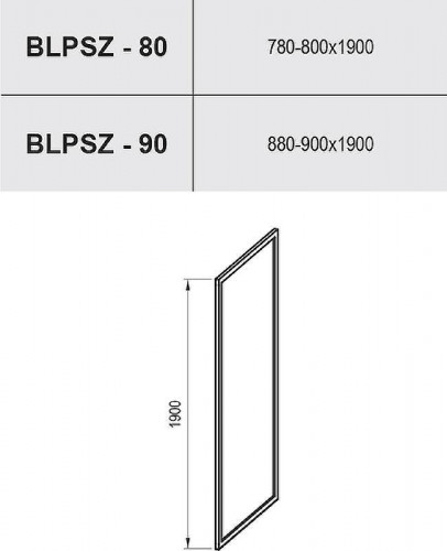 Душевая стенка Ravak Blix BLPSZ-90 X93H70C00Z1 профиль Хром стекло Transparent