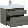 Тумба с раковиной Aquanet Nova Lite 75 245245 подвесная Дуб рошелье