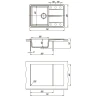 Кухонная мойка Azario Izmir 74 CS00097683 цвет Серый