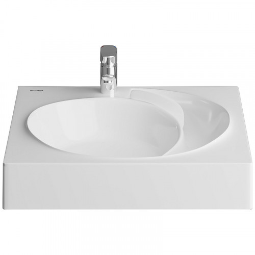 Раковина Grossman Neo 60 2606001 на стиральную машину Белая искусственный камень (литьевой мрамор) подвесная, на стиральную машину