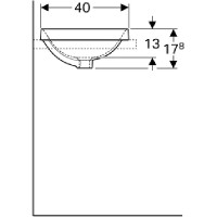 Раковина Geberit VariForm 55 500.736.01.2 Белая фаянс полувстраиваемая