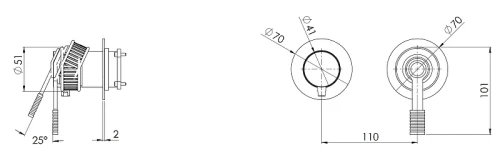 Смеситель для душа Remer Atelier AL93ZPWBCFP цвет Черный брашированный хром