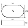 Раковина-чаша Aqueduto Espiral 60 ESP0220 Белая матовая фарфор накладная