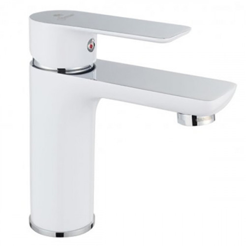 Смеситель для раковины Aquanet Arctic AF520-10СW Хром / Белый латунь