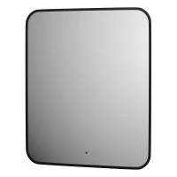 Зеркало Defesto Aura 60х70 DF 2966R с подсветкой 23W-4500K/ИК - выключатель/Нейтральный белый свет/Черная рама