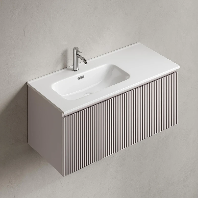 Тумба под раковину Sancos Snob R 1.0 100 L SNR1.0100LSM подвесная цвет Doha Soft