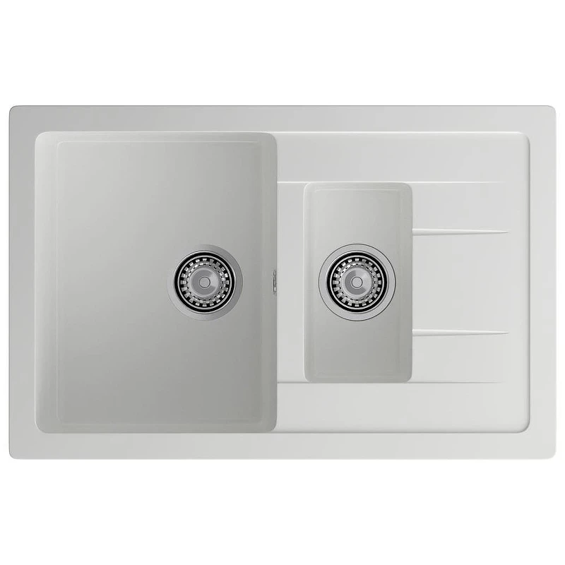Кухонная мойка GranFest Quadro Q-775KL иней цвет Иней