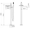 Смеситель для ванны Boheme Stick 129-CRCR.4 Хром латунь на пол