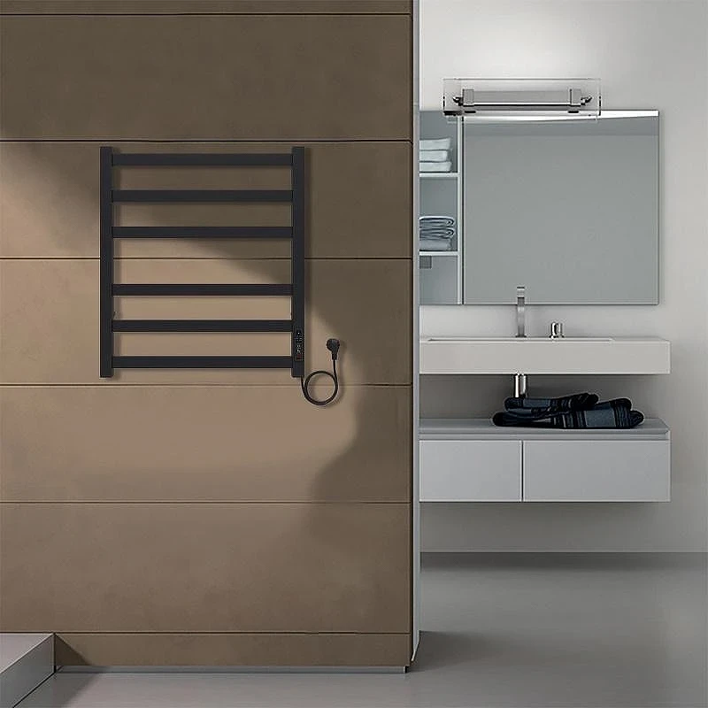 Электрический полотенцесушитель Azario Palermo 500x600 П6 AZ83856B диммер справа Черный