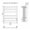 Электрический полотенцесушитель Azario Palermo 500x600 П6 AZ83856B диммер справа Черный