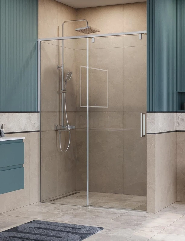Душевая дверь BelBagno Soft Close-1 140 SOFT_CLOSE-1-BF-1-140-C-Cr профиль Хром стекло прозрачное