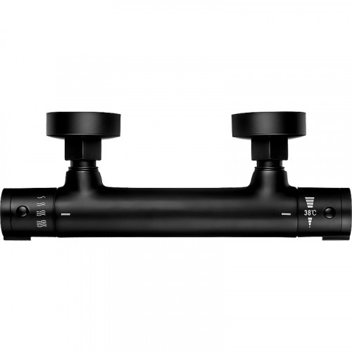 Смеситель для душа Swedbe Mercury 9025B с термостатом Черный матовый латунь на стену