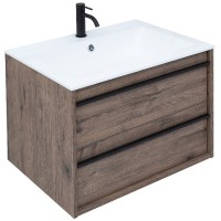 Тумба под раковину Aquanet Lino 70 253911 подвесная Дуб веллингтон МДФ / ЛДСП