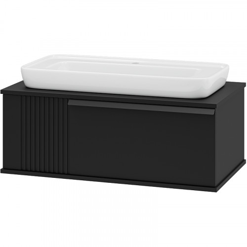 Тумба с раковиной Brevita Savoy 90 УТ000014896 подвесная Черная матовая МДФ / ЛДСП