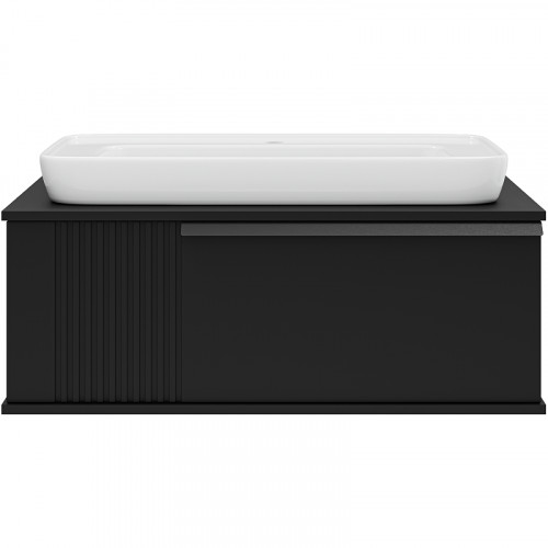 Тумба с раковиной Brevita Savoy 90 УТ000014896 подвесная Черная матовая МДФ / ЛДСП