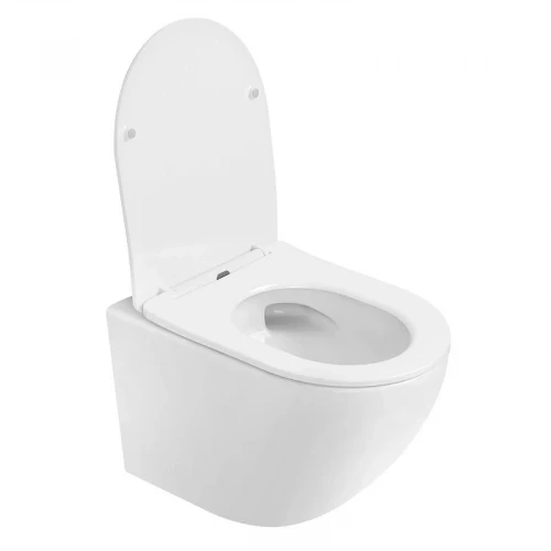 Комплект унитаза Abber Bequem AC1100T-AC0105-AC0120MMG с сиденьем Микролифт и клавишей смыва цвет Золото матовое