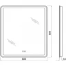 Зеркало BelBagno SPC-MAR-800-800-LED-TCH-WARM с подсветкой с подогревом с сенсорным выключателем стекло