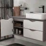 Тумба под раковину Equil Smile 40 tpSMILE40.1D.L-04 подвесная цвет Белый Лен антрацит