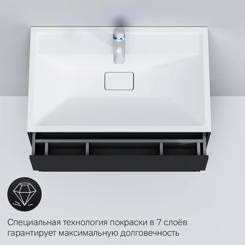 Тумба под раковину AM.PM Inspire V2.0 80 M50AFHX0803GM подвесная Графит МДФ / ЛДСП