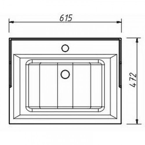 Раковина Caprigo 60 Y-060В Белая