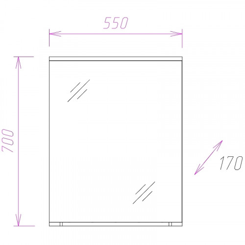 Зеркало Onika Коралл 55.01 205501 с подсветкой Белое