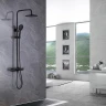 Душевая система Abber Thermostat AF8516BL с термостатом цвет Черный матовый