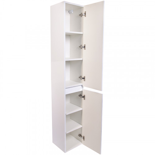 Шкаф пенал Style Line Даллас Люкс Plus 30 СС-00002427 Белый МДФ / ЛДСП