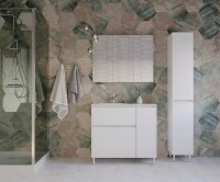 Шкаф пенал Style Line Даллас Люкс Plus 30 СС-00002427 Белый МДФ / ЛДСП