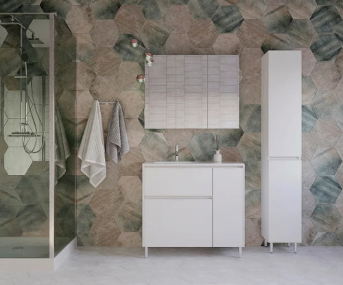 Шкаф пенал Style Line Даллас Люкс Plus 30 СС-00002427 Белый МДФ / ЛДСП