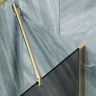 Шторка на ванну Maybah Glass MGV-86-3ш 600x1400 в широком профиле Золото стекло графитовое матовое