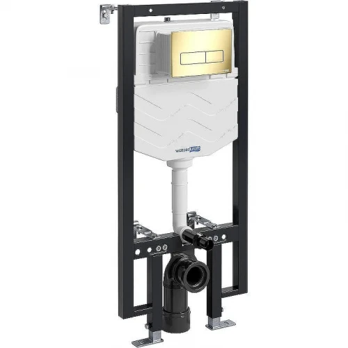Инсталляция WasserKRAFT Vils 56TLT.010.ME.PG03 для унитаза с клавишей смыва Золото глянцевое