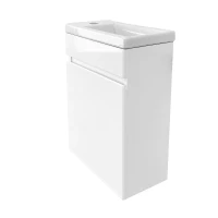 Тумба с раковиной Azario Эстима 40 L CS00094576 подвесная цвет Белый